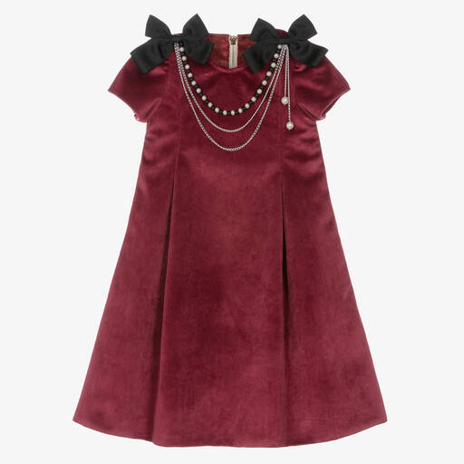 Graci-Burgunderrotes Samtkleid | Childrensalon Outlet