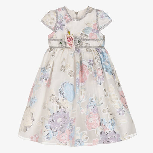 Graci-Girls Ivory Floral Chiffon Dress | Childrensalon Outlet