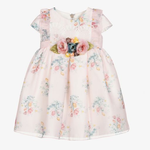Graci-Розовое платье с цветами для девочек | Childrensalon Outlet