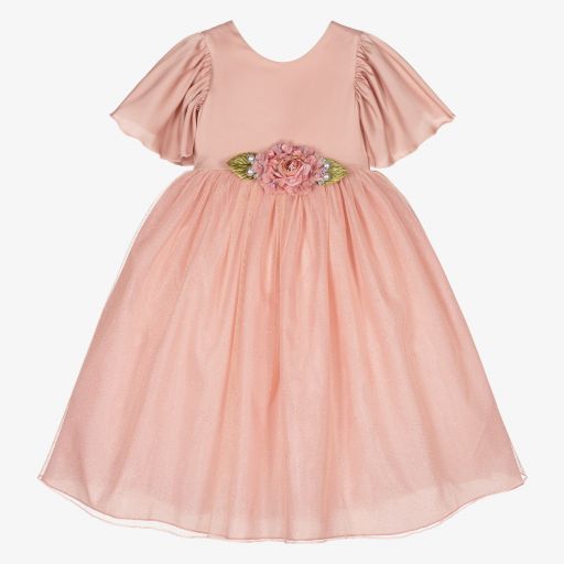 Graci-Pink Flower & Wings Dress | Childrensalon Outlet