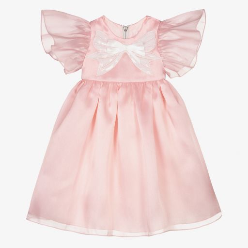 Graci-Pink Organza Baby Dress | Childrensalon Outlet