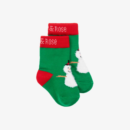 Blade & Rose-Праздничные зеленые носки со снеговиком | Childrensalon Outlet