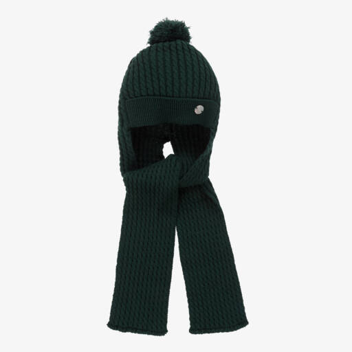 Artesanía Granlei-Green Knitted Pom-Pom Hat | Childrensalon Outlet
