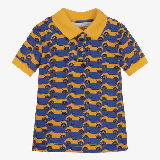 Gresham Blake for Childrensalon-Boys Cotton Car Print Polo | Childrensalon Outlet