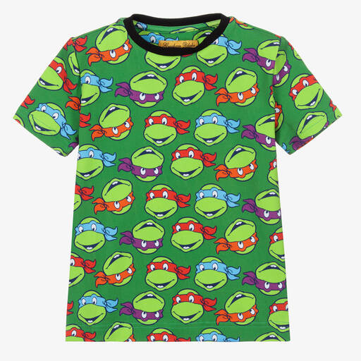 Gresham Blake for Childrensalon-T-shirt vert en coton Tortues Ninja | Childrensalon Outlet
