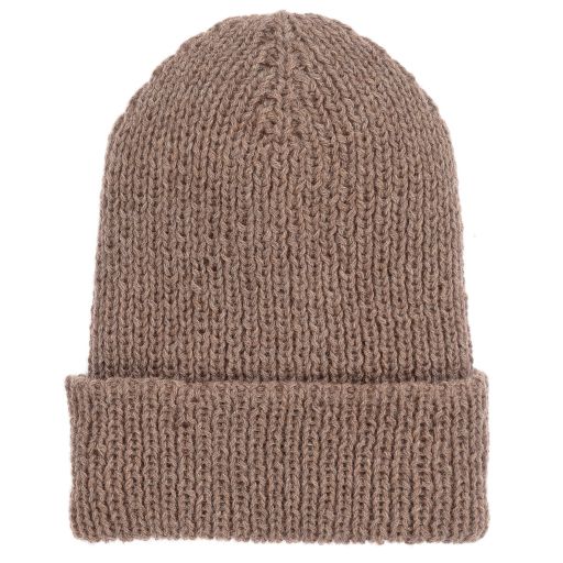 Grevi-Brown Knitted Hat | Childrensalon Outlet