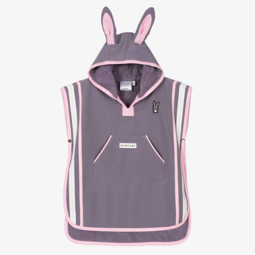 Roarsome-Grey Hop The Bunny Poncho Towel | Childrensalon Outlet