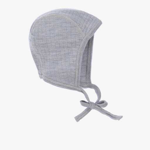 Joha-Grey Merino Wool Bonnet  | Childrensalon Outlet