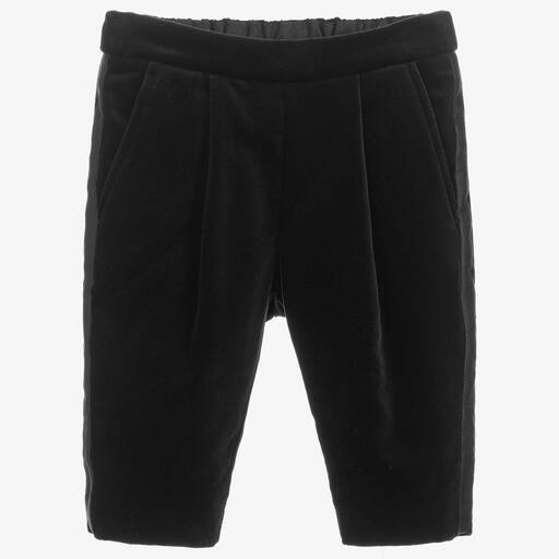 Gucci-Boys Black Velvet Trousers | Childrensalon Outlet