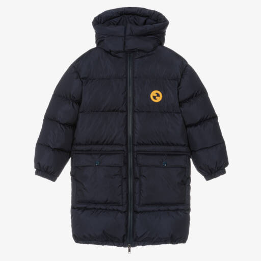 Gucci-Boys Blue Quilted Down Coat | Childrensalon Outlet