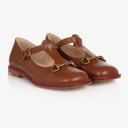 Gucci-Boys Classic T-Bar Leather Shoes | Childrensalon Outlet