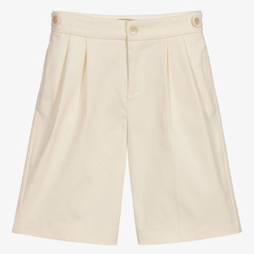 Gucci-Boys Cream Gabardine Bermudas | Childrensalon Outlet
