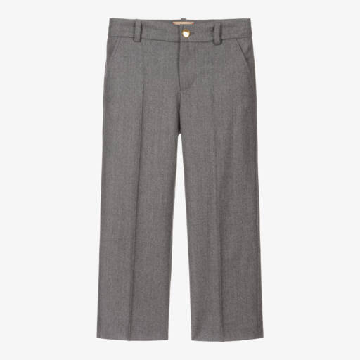Gucci-Boys Grey Cashmere Wool Pants | Childrensalon Outlet