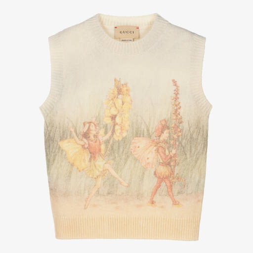 Gucci-Flower Fairy Wool Slip-Over | Childrensalon Outlet