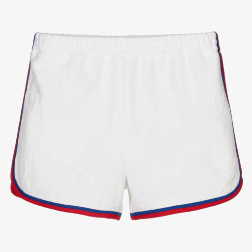 Gucci-Girls Ivory Jacquard Logo Shorts | Childrensalon Outlet