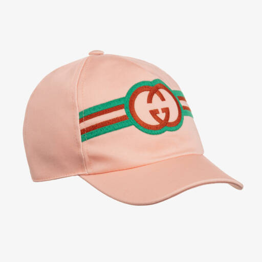 Gucci-Girls Pink Cotton Twill Cap | Childrensalon Outlet
