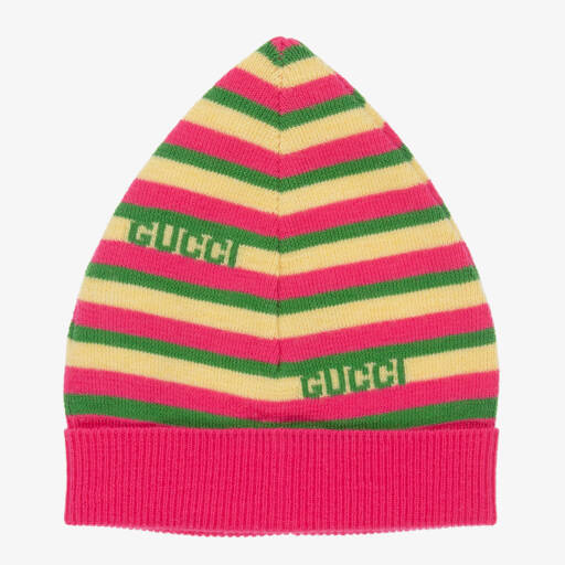 Gucci-Girls Psychedelic Striped Knit Hat | Childrensalon Outlet
