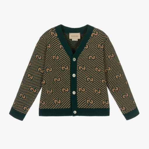 Gucci-Green Wool Baby Cardigan | Childrensalon Outlet