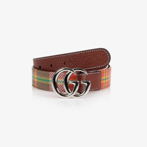 Gucci-Junior Boys Checked Canvas Belt | Childrensalon Outlet