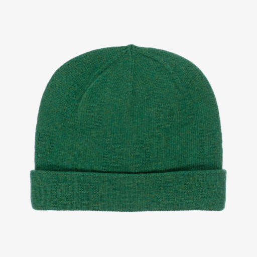 Gucci-Junior Boys Green Knit Wool Hat | Childrensalon Outlet