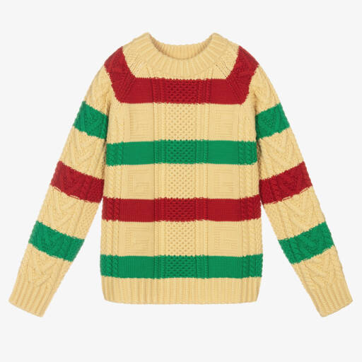 Gucci-Бежевый шерстяной свитер для мальчиков-подростков | Childrensalon Outlet