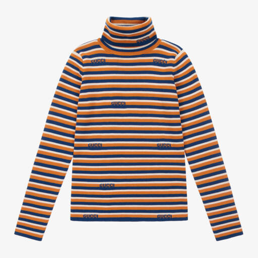 Gucci-Teen Striped Rollneck Wool Sweater | Childrensalon Outlet