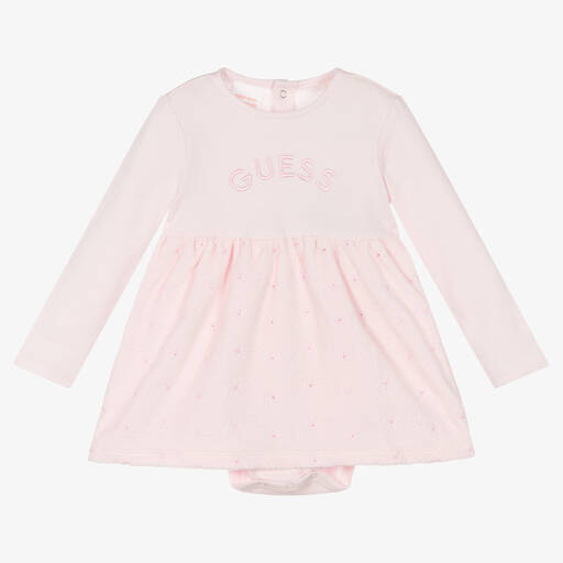 Guess-Baby Girls Pale Pink Dress | Childrensalon Outlet