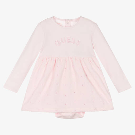 Guess-Baby Girls Pale Pink Dress | Childrensalon Outlet