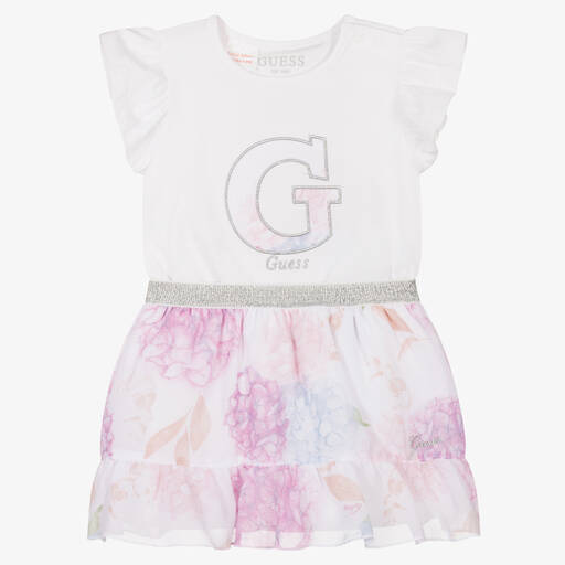Guess-Baby Girls Pink Floral Skirt Set | Childrensalon Outlet