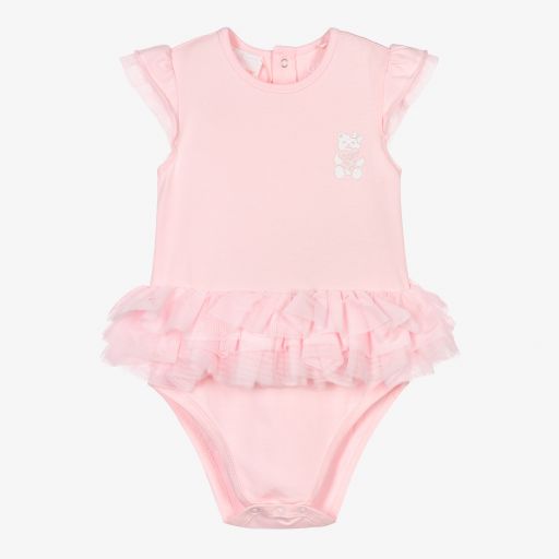 Guess-Baby Girls Pink Ruffle Shortie | Childrensalon Outlet