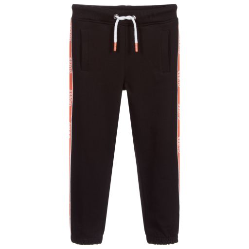 Guess-Boys Black Logo Joggers | Childrensalon Outlet