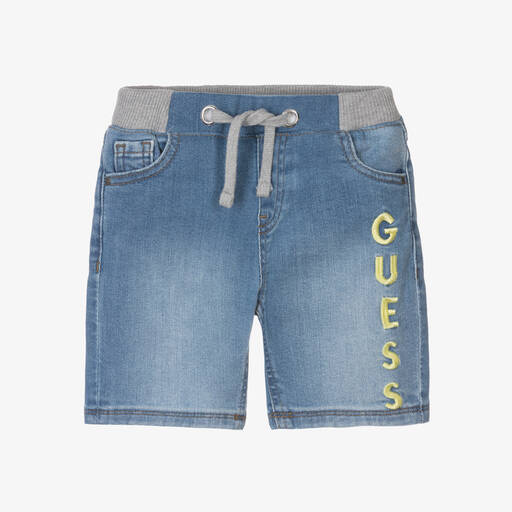 Guess-Boys Blue Denim Shorts  | Childrensalon Outlet