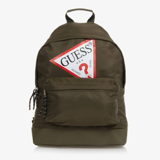Guess-Зеленый рюкзак с треугольным логотипом (39см) | Childrensalon Outlet