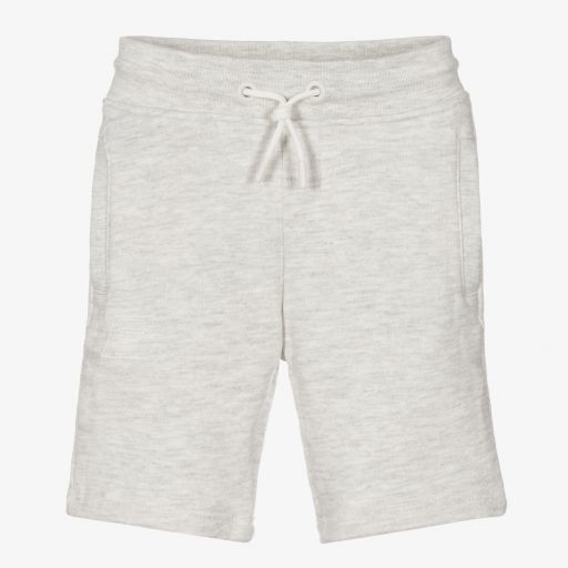 Guess-Boys Grey Cotton Shorts | Childrensalon Outlet