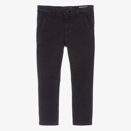 Guess-Boys Navy Blue Chino Trousers | Childrensalon Outlet