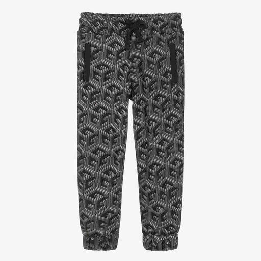 Guess-Boys Navy Blue Cotton Monogram Joggers | Childrensalon Outlet