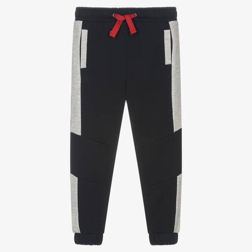 Guess-Boys Navy Blue & Grey Joggers | Childrensalon Outlet