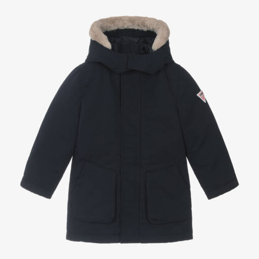 Guess-Синий пуховик парка для мальчиков | Childrensalon Outlet