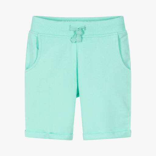 Guess-Boys Turquoise Blue Cotton Shorts | Childrensalon Outlet
