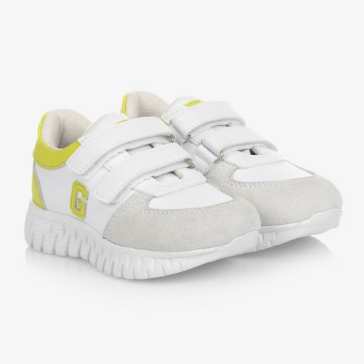 Guess-Boys White Leather Trainers | Childrensalon Outlet