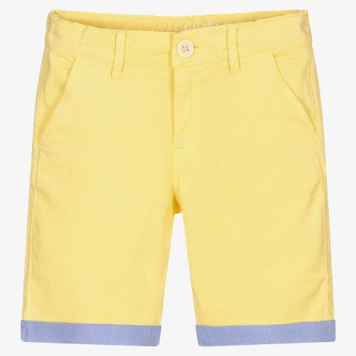 Guess-Boys Yellow Chino Shorts | Childrensalon Outlet