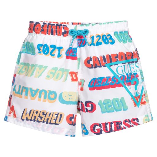 Guess-Colourful Print Swim Shorts | Childrensalon Outlet