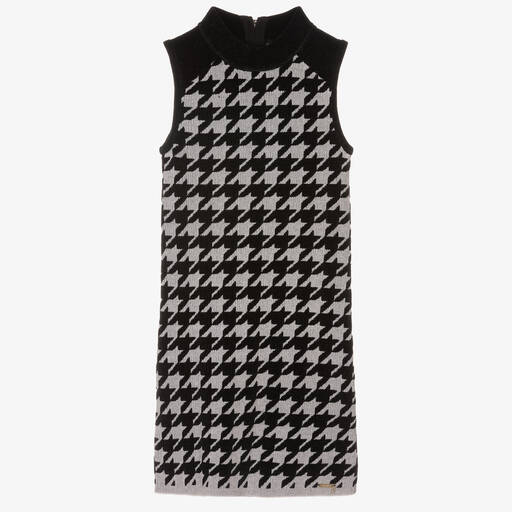 Guess-Черное платье в гусиную лапку для девочек | Childrensalon Outlet