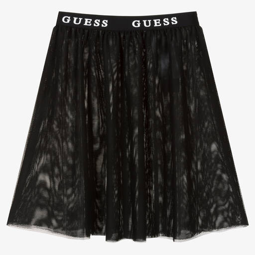 Guess-Girls Black & White Mesh Skirt | Childrensalon Outlet