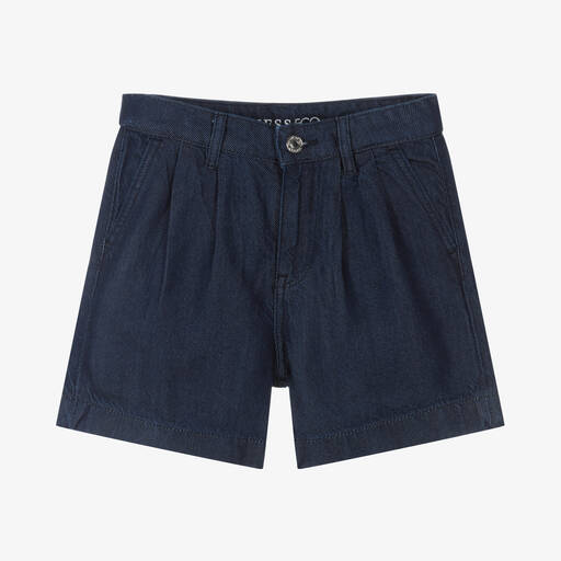 Guess-Girls Dark Blue Denim Shorts | Childrensalon Outlet