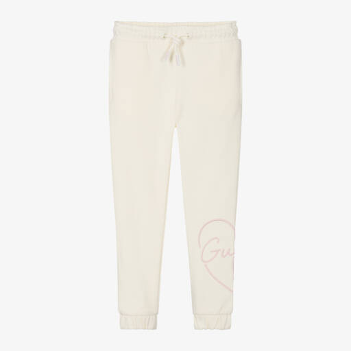 Guess-بنطلون رياضي قطن لون عاجي للبنات | Childrensalon Outlet