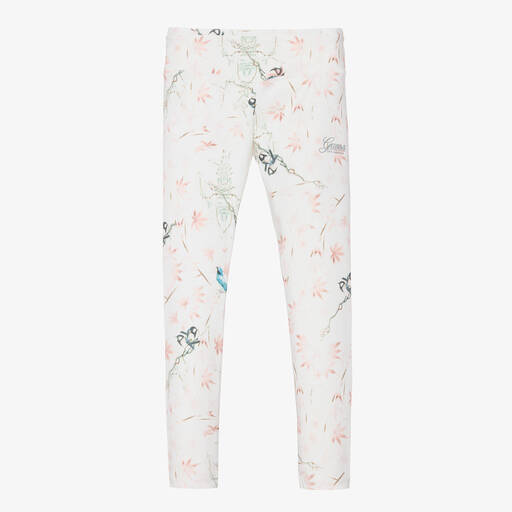 Guess-Girls Ivory & Pink Leggings | Childrensalon Outlet