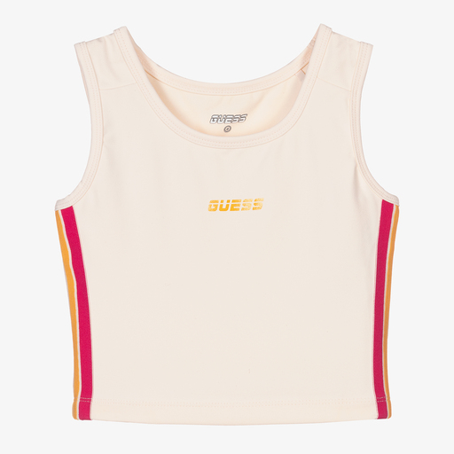 Guess-Girls Pale Pink Cropped Top | Childrensalon Outlet