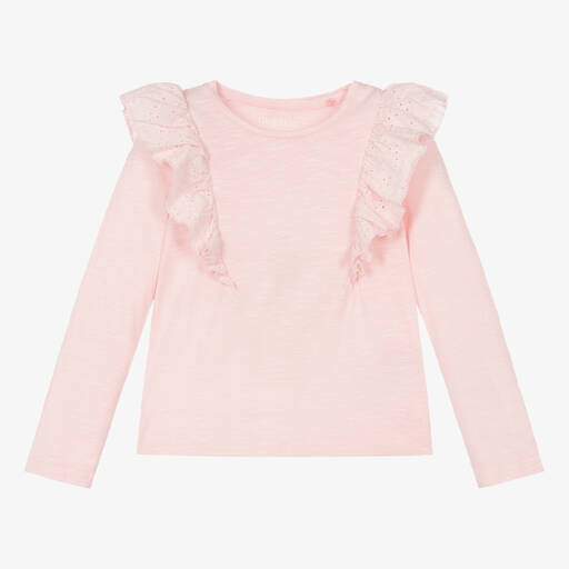 Guess-Girls Pale Pink Ruffle Top | Childrensalon Outlet