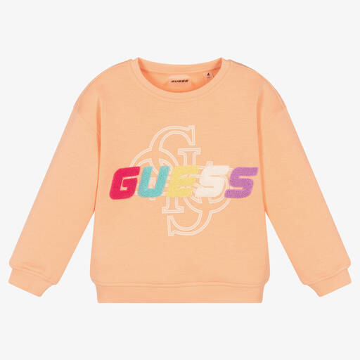 Guess-Sweat orange pastel fille | Childrensalon Outlet
